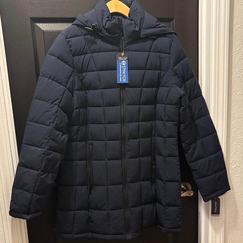 NWT Nautica Dark Blue Quilted Jacket
